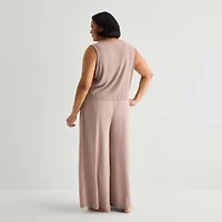 Liz Claiborne Womens Sleeveless 2-pc. Plus Pajama Sets