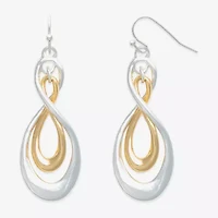 Mixit Two Tone Orbital Womens Infinity Drop Earrings