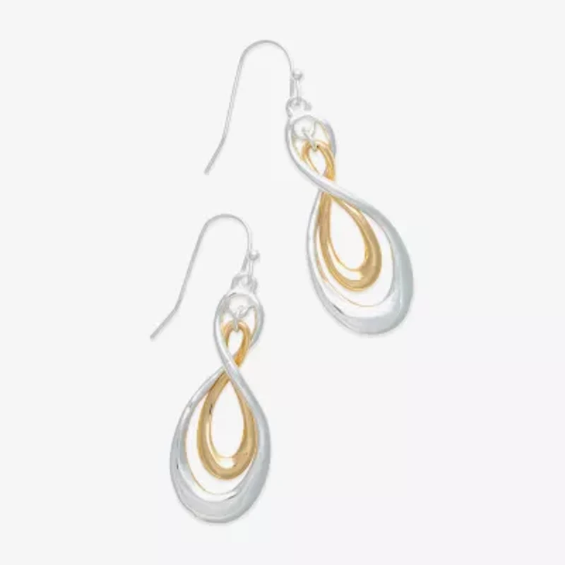 Mixit Two Tone Orbital Womens Infinity Drop Earrings