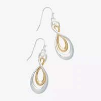 Mixit Two Tone Orbital Womens Infinity Drop Earrings