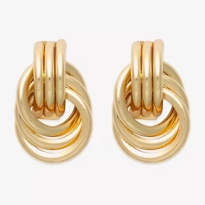 Mixit Gold Tone Donut Twist 18.1mm Knot Stud Earrings