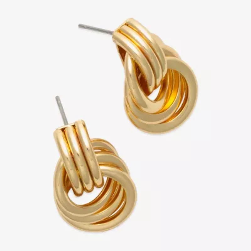 Mixit Gold Tone Donut Twist 18.1mm Knot Stud Earrings