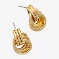 Mixit Gold Tone Donut Twist 18.1mm Knot Stud Earrings
