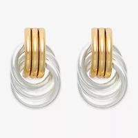 Mixit Two Tone Donut Twist 18.1mm Knot Stud Earrings