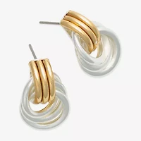 Mixit Two Tone Donut Twist 18.1mm Knot Stud Earrings