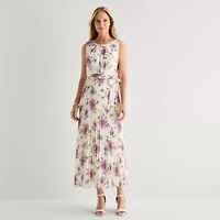 Studio 1 Womens Sleeveless Floral Maxi Dress
