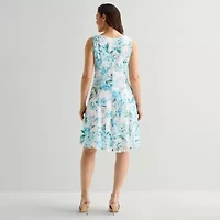 Perceptions Womens Floral Jacket Dress