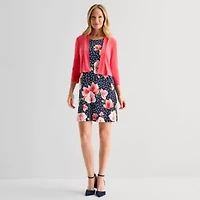 Perceptions Womens Floral Jacket Dress