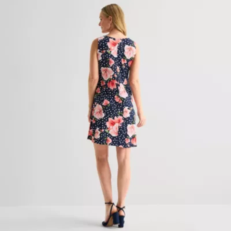 Perceptions Womens Floral Jacket Dress