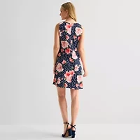 Perceptions Womens Floral Jacket Dress