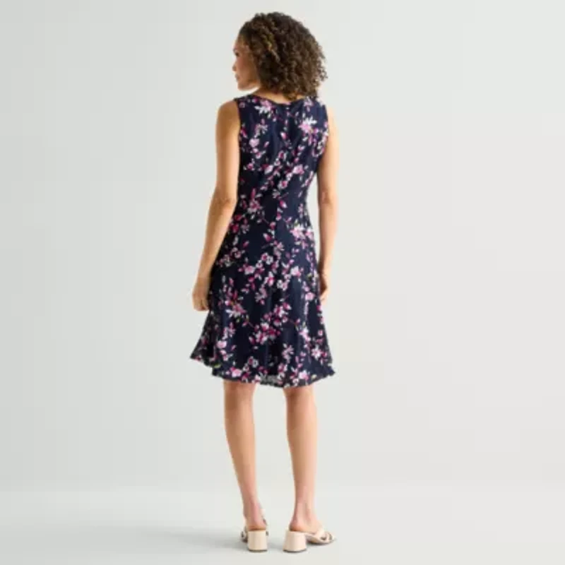 Perceptions Womens Floral Jacket Dress