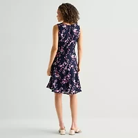 Perceptions Womens Floral Jacket Dress