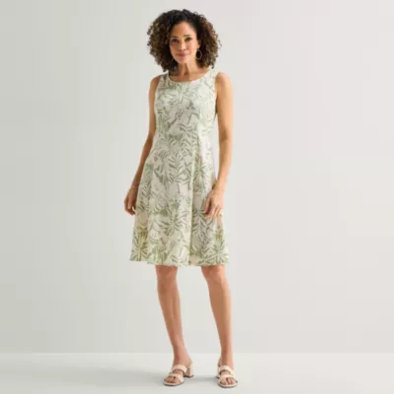 Perceptions Womens Leaf Jacket Dress