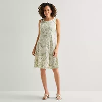 Perceptions Womens Leaf Jacket Dress