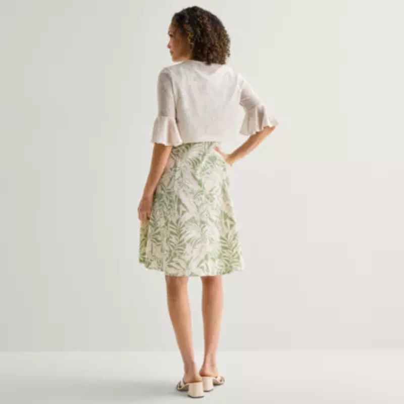 Perceptions Womens Leaf Jacket Dress