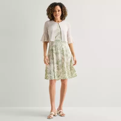 Perceptions Womens Leaf Jacket Dress