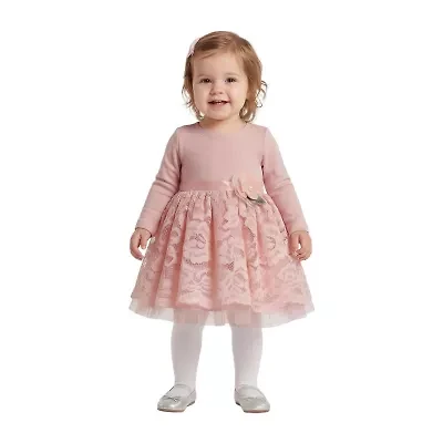 Bonnie Jean Baby Girls Long Sleeve Fit + Flare Dress