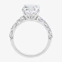 Grown Gorgeous (F / Vs2) Womens 5 1/8 Ct. T.W. Lab White Diamond Platinum Rectangular Side Stone Engagement Ring