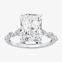 Grown Gorgeous (F / Vs2) Womens 5 1/8 Ct. T.W. Lab White Diamond Platinum Rectangular Side Stone Engagement Ring
