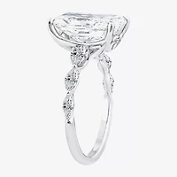Grown Gorgeous (F / Vs2) Womens 5 1/8 Ct. T.W. Lab White Diamond Platinum Rectangular Side Stone Engagement Ring