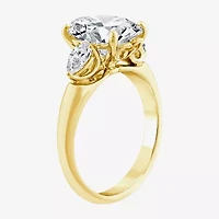 Grown Gorgeous (F / Vs2) Womens 3 3/4 CT. T.W. Lab White Diamond 14K Gold Oval 3-Stone Engagement Ring