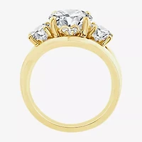 Grown Gorgeous (F / Vs2) Womens 3 3/4 CT. T.W. Lab White Diamond 14K Gold Round 3-Stone Engagement Ring