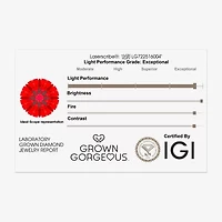 Grown Gorgeous (F / Vs2) Womens 3 3/4 CT. T.W. Lab White Diamond 14K Gold Round 3-Stone Engagement Ring