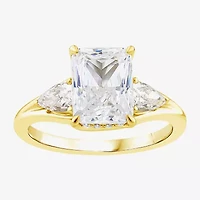 Love Lives Forever (F / Vs2) Womens 2 5/8 Ct. T.W. Lab Grown White Diamond 14K Gold Rectangular 3-Stone Engagement Ring