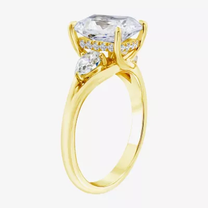 Love Lives Forever (F / Vs2) Womens 2 5/8 Ct. T.W. Lab Grown White Diamond 14K Gold Rectangular 3-Stone Engagement Ring