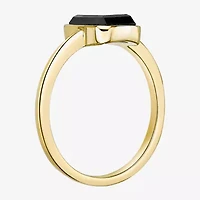 Womens Genuine Black Onyx Sterling Silver Cocktail Ring