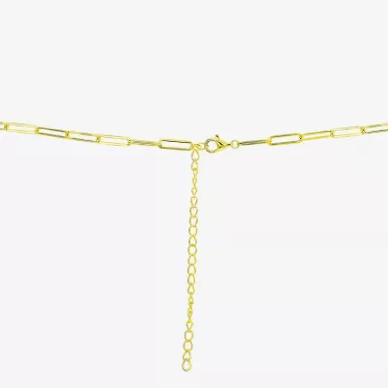 Womens 14K Gold Over Silver 18 Inch Link Chain Necklace