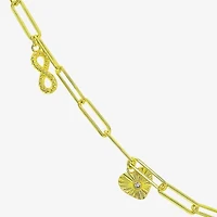 Womens 14K Gold Over Silver 18 Inch Link Chain Necklace