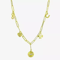 Womens 14K Gold Over Silver 18 Inch Link Chain Necklace