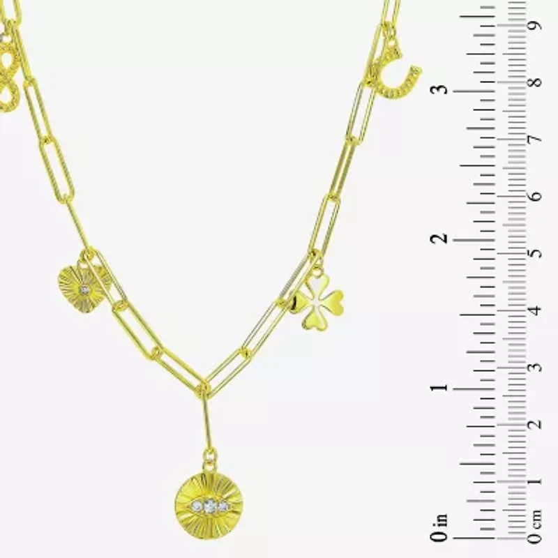 Womens 14K Gold Over Silver 18 Inch Link Chain Necklace