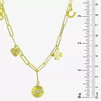 Womens 14K Gold Over Silver 18 Inch Link Chain Necklace