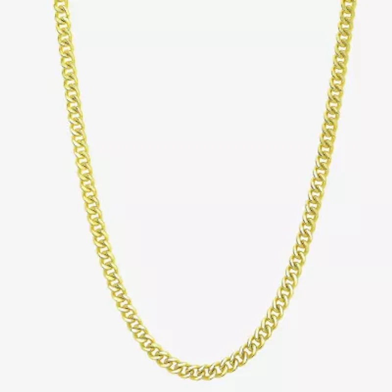 Womens 14K Gold Over Silver 18 Inch Link Chain Necklace