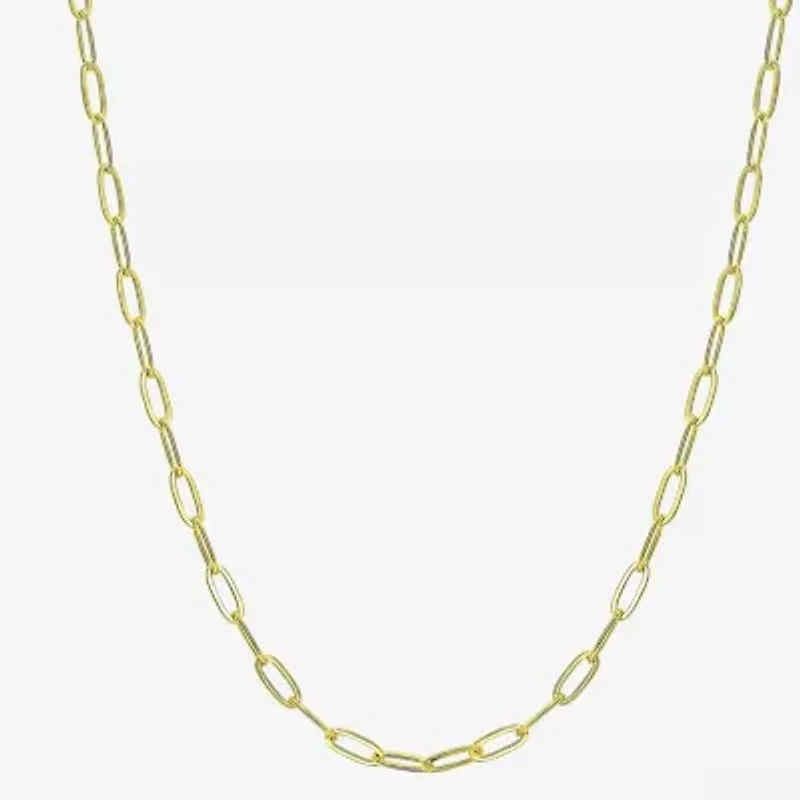 Womens 14K Gold Over Silver 18 Inch Link Chain Necklace