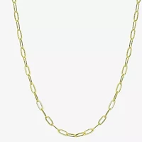 Womens 14K Gold Over Silver 18 Inch Link Chain Necklace