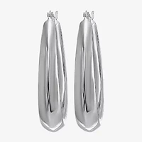 Womens Sterling Silver Hoop Earrings