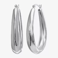 Womens Sterling Silver Hoop Earrings