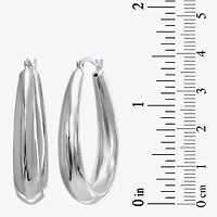 Womens Sterling Silver Hoop Earrings