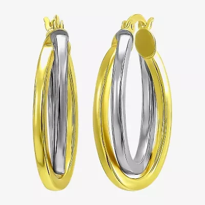 Womens Sterling Silver Hoop Earrings