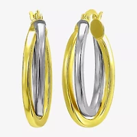 Womens Sterling Silver Hoop Earrings