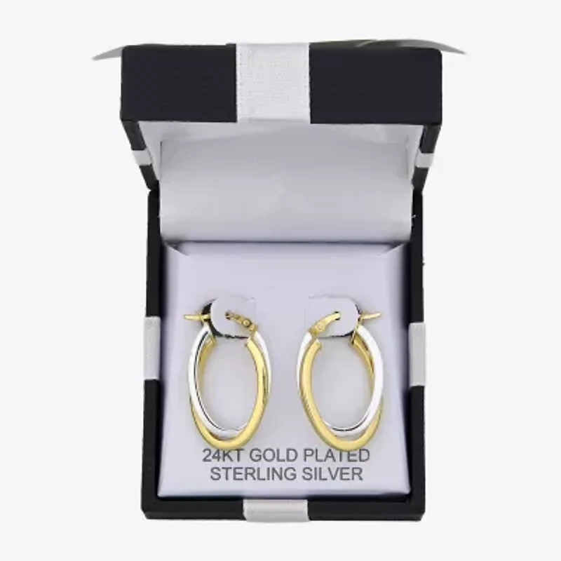 Womens Sterling Silver Hoop Earrings