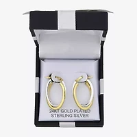 Womens Sterling Silver Hoop Earrings