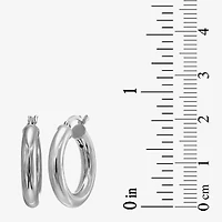 Womens Sterling Silver 22mm Hoop Earrings