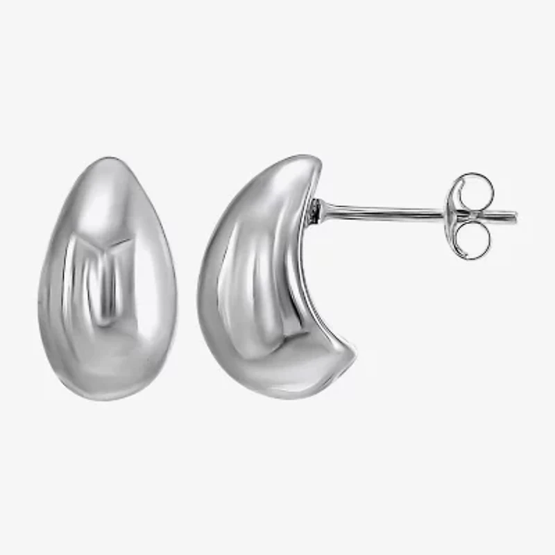 Womens White Cubic Zirconia Sterling Silver Pair Earring Set