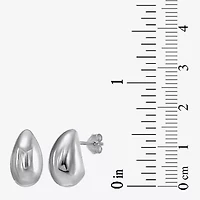 Womens White Cubic Zirconia Sterling Silver Pair Earring Set