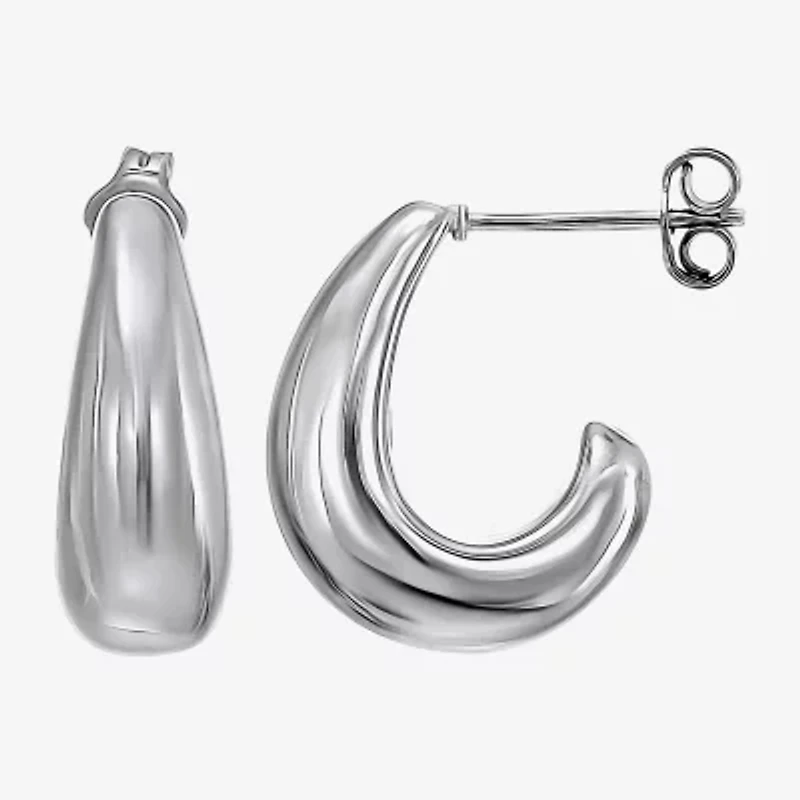 Womens White Cubic Zirconia Sterling Silver 2 Pair Earring Set