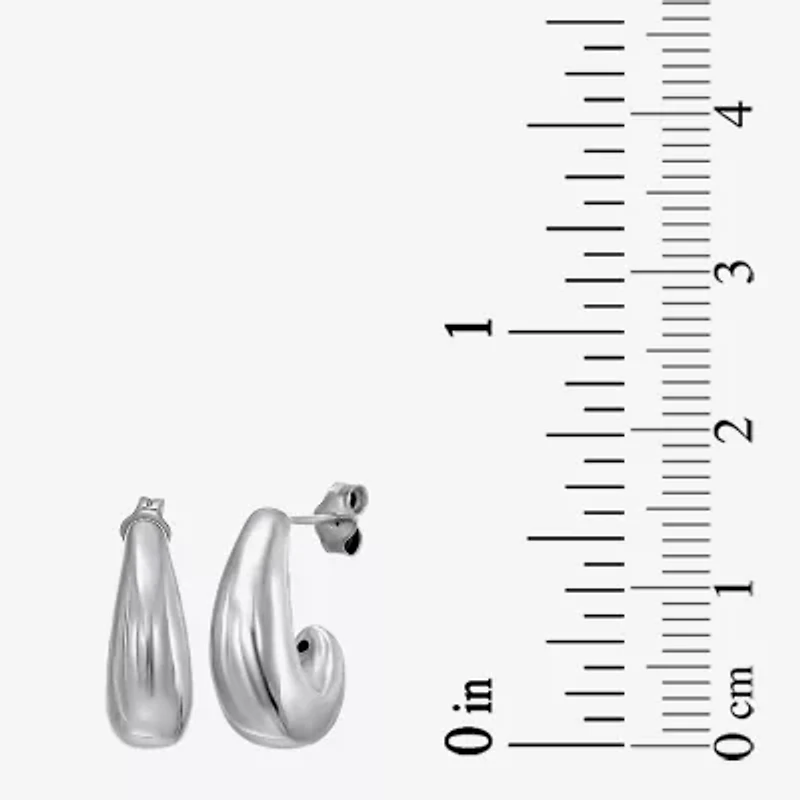 Womens White Cubic Zirconia Sterling Silver 2 Pair Earring Set